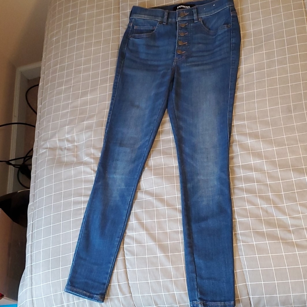 Express Button Fly Hyper Syretch Skinny Jean - Picture 6 of 10